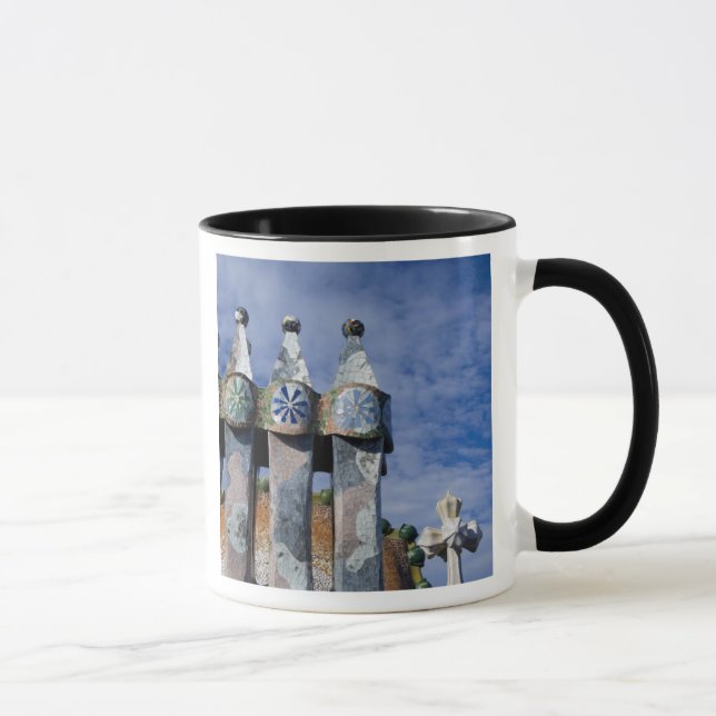 Spain, Catalonia, Barcelona. Casa Batllo (1906). 2 Mug (Right)