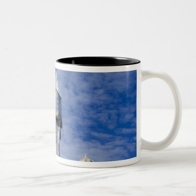 Spain, Catalonia, Barcelona. Casa Batllo (1906). 2 Two-Tone Coffee Mug (Right)