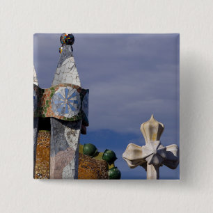 Spain, Catalonia, Barcelona. Casa Batllo (1906). 3 Button