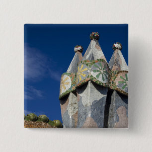 Spain, Catalonia, Barcelona. Casa Batllo (1906). Button