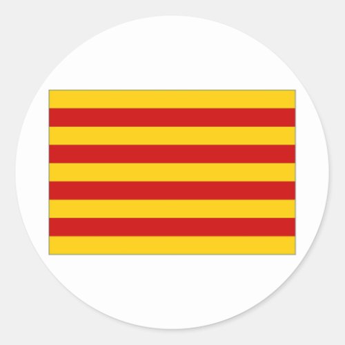 Spain Catalonia Flag Classic Round Sticker