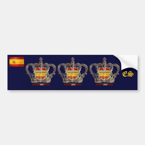 Spain Champions of Europe Euro 2012 Kings Bumper Sticker