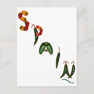 Spain Chili Peppers Postcard