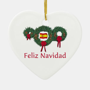 Spain Christmas 2 Ceramic Ornament