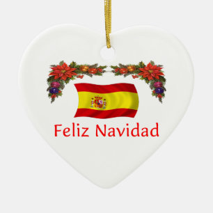 Spain Christmas Ceramic Ornament