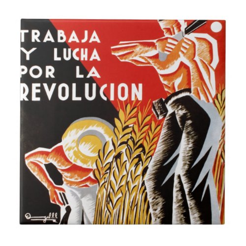 Spain civil war CNT_FAI original poster 1936 Tile