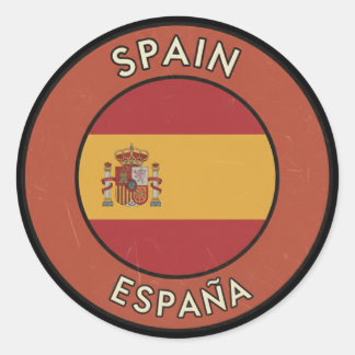 Spain Classic Round Sticker