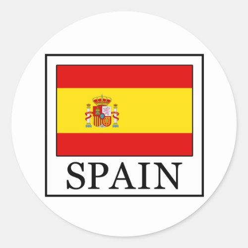 Spain Classic Round Sticker