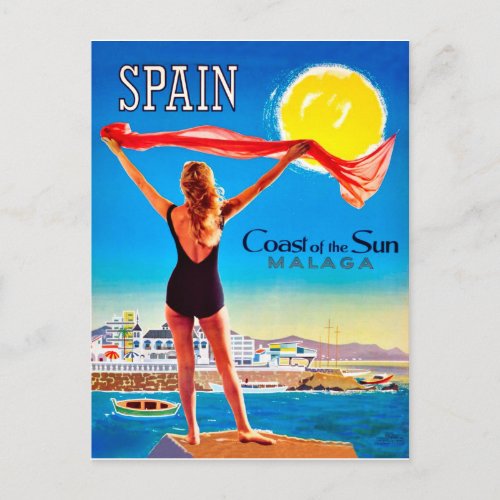 Spain Coast of the sun Malaga Postcard