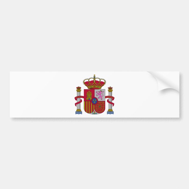 Spain coat of arms bumper sticker (Front)