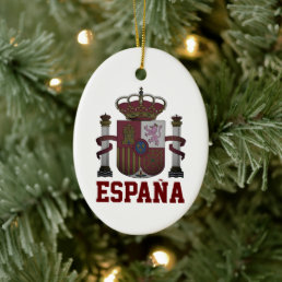 SPAIN Coat of Arms Ceramic Ornament