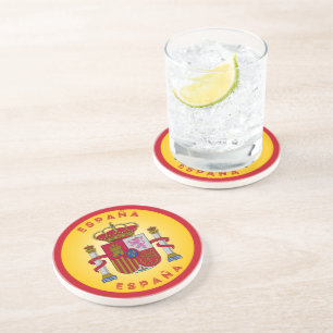 Spain Coat of Arms Circle Shape Coaster