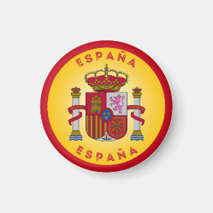 Spain Coat of Arms Circle Shape  Magnet