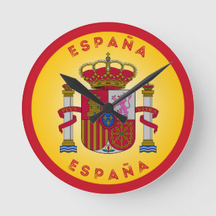 Spain Coat of Arms Circle Shape Round Clock
