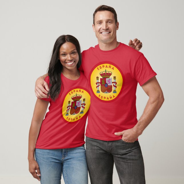 Spain Coat of Arms Circle Shape  T-Shirt (Unisex)