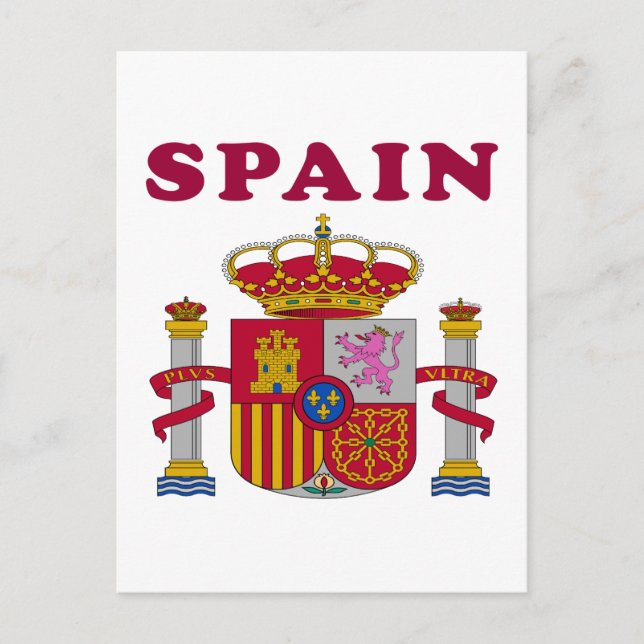 Spain Coat Of Arms Designs Postcard (Front)