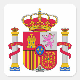 Spain Coat of Arms Square Sticker