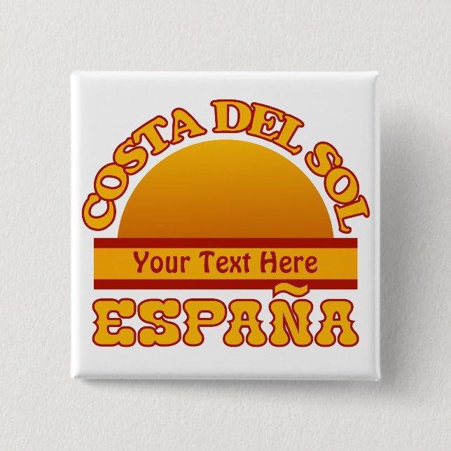 SPAIN Costa Del Sol custom button (Front)