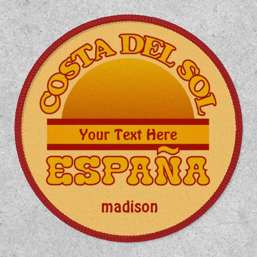 SPAIN Costa Del Sol custom name  text Patch