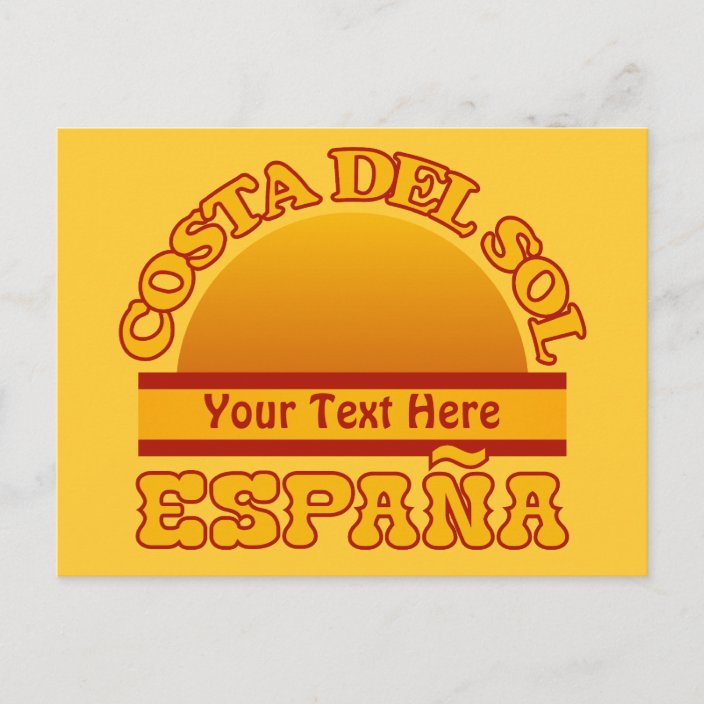 SPAIN Costa Del Sol custom postcard | Zazzle.com