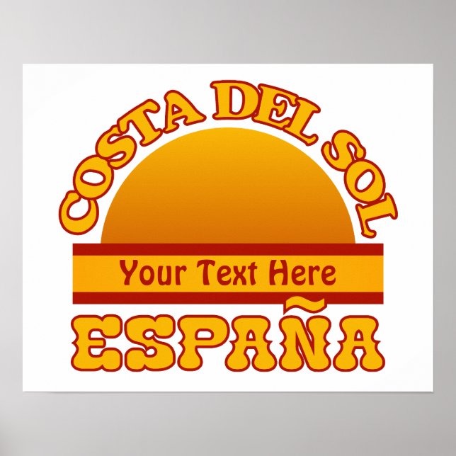 SPAIN Costa Del Sol custom poster (Front)