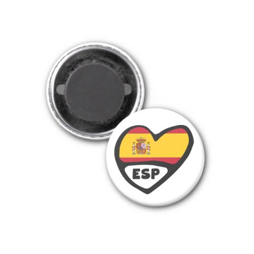 Spain Country Code Flag Heart ESP Magnet