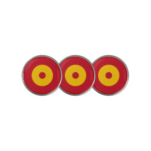Spain country flag roundel round circle symbol arm golf ball marker