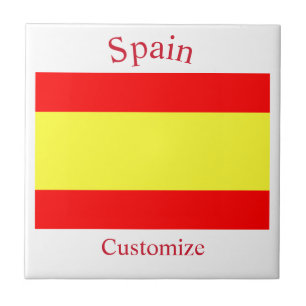Spain Country Flag Thunder_Cove Ceramic Tile