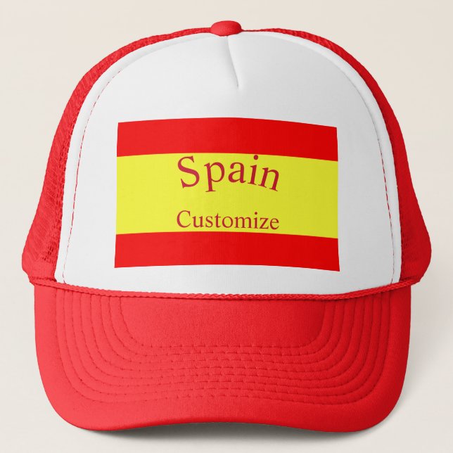 Spain Country Flag Thunder_Cove Trucker Hat (Front)