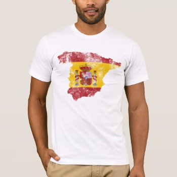 Spain Distressed Flag T-shirt by LifeEmbellished at Zazzle