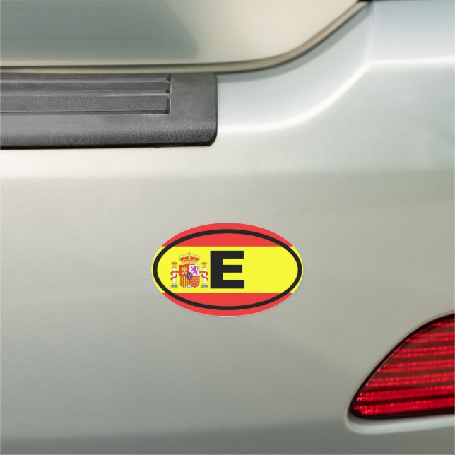 Spain -E - European oval Car Magnet (In Situ)