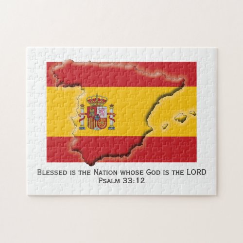 SPAIN  Espaa  Blessed Nation  SPANISH FLAG Jigsaw Puzzle