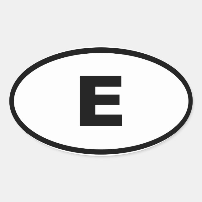 Spain - Espana - European Oval Sticker (Front)