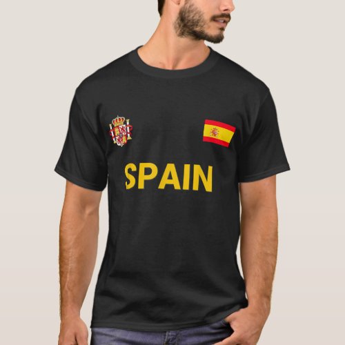 Spain Espana Flag Jersey Soccer Football T_Shirt
