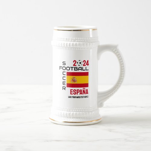 SPAIN ESPAA Football Soccer Custom 2024 ANY YEAR  Beer Stein