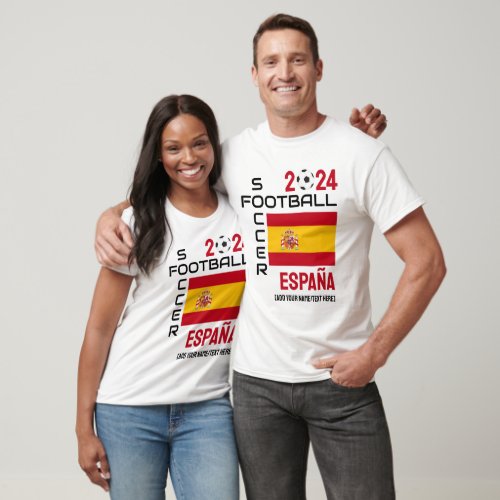SPAIN ESPAA Football Soccer Custom 2024 ANY YEAR  T_Shirt