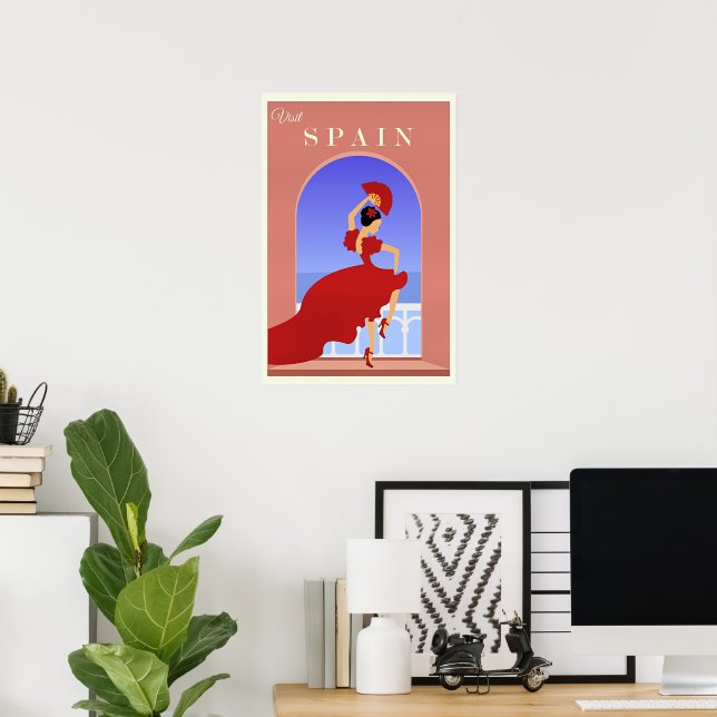 Spain, Espana Travel Poster, Poster (Home Office)