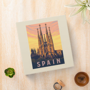 Spain Familia Sagrada 3 Ring Binder