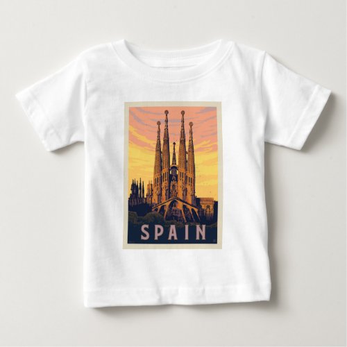 Spain  Familia Sagrada Baby T_Shirt