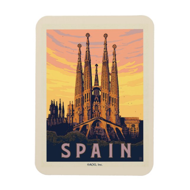 Spain | Familia Sagrada Magnet (Vertical)