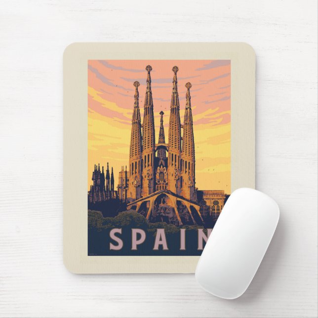 Spain | Familia Sagrada Mouse Pad (With Mouse)