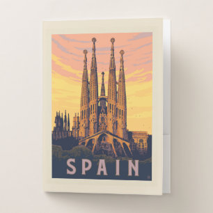 Spain Familia Sagrada Pocket Folder