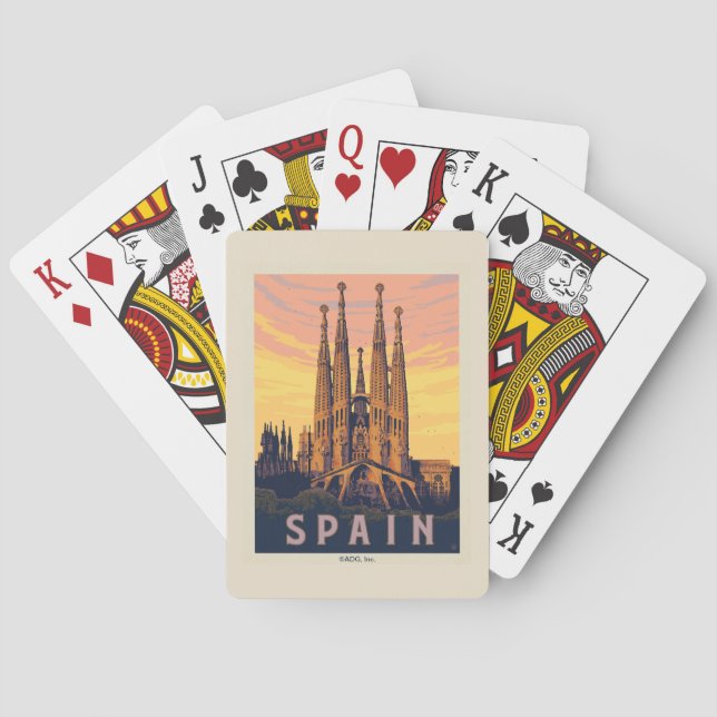 Spain | Familia Sagrada Poker Cards (Back)