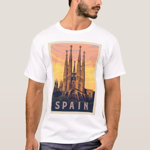 Spain  Familia Sagrada T_Shirt