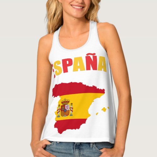 Spain Fan Design Tank Top