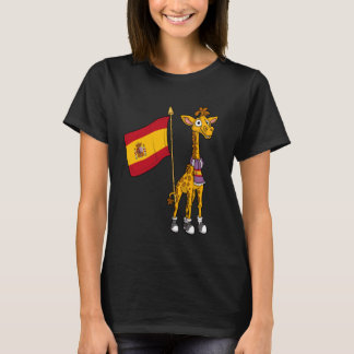 Spain Fan Spain Giraffe T-Shirt