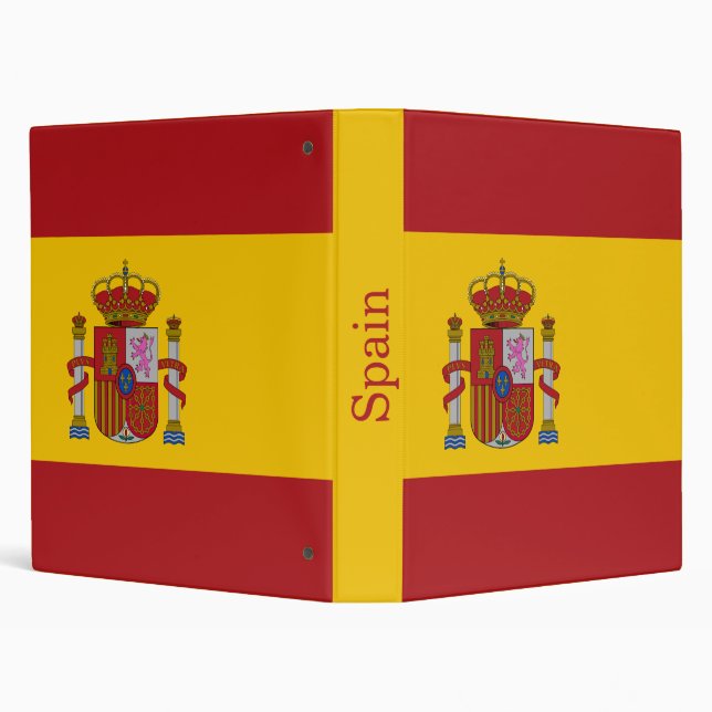 Spain Flag 3 Ring Binder (Background)