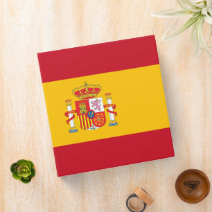 Spain flag 3 ring binder