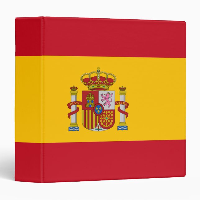 Spain Flag 3 Ring Binder (Front/Spine)