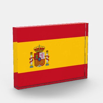 Spain Flag Acrylic Award by flagart at Zazzle